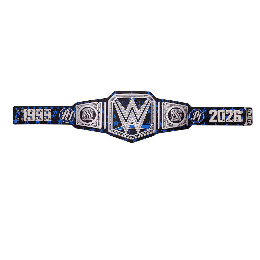 AJ Styles 10th Anniversary Signature Series Championship Replica Title Belt 10mm Diecast
