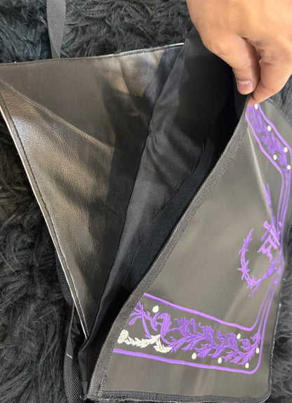 Custom Rhea Ripley Inspired Embroidered Side Bag with Premium Metal MAMI 2024 Judgment Day Championship Medal – Handmade Wrestling Fan Collectible
