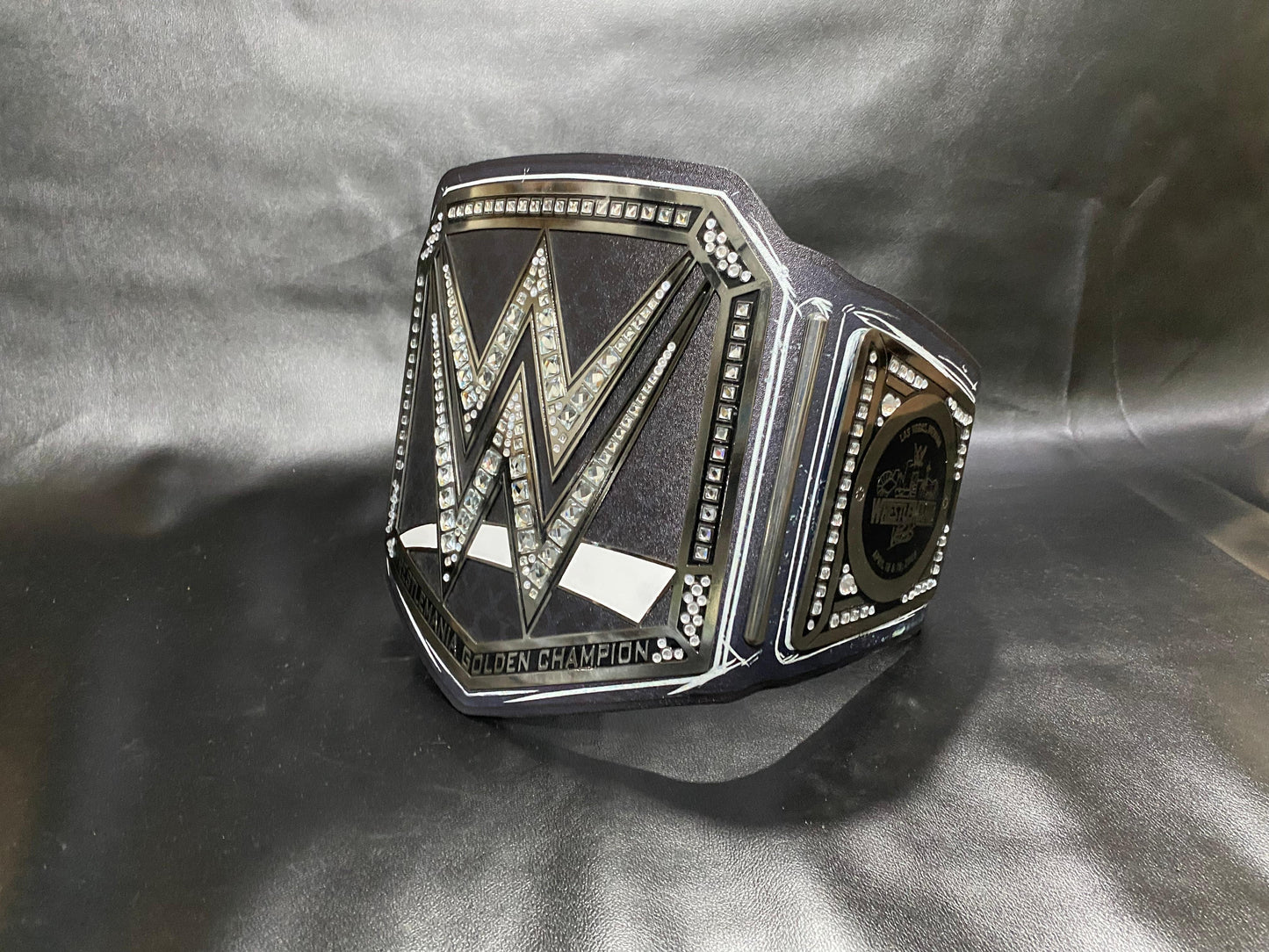 WrestleMania 42 Golden World Championship Belt – 2mm Premium Diecast Wrestling Title | Heavyweight Replica