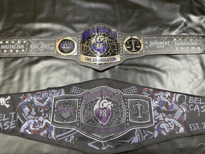 Rhea Ripley “THE ERADICATOR” Custom Championship Belt With Matching Premium Belt Bag| Handcrafted Collector’s Edition |Judment Day Inspired