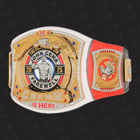 High-quality WWE spinner belt displayed prominently