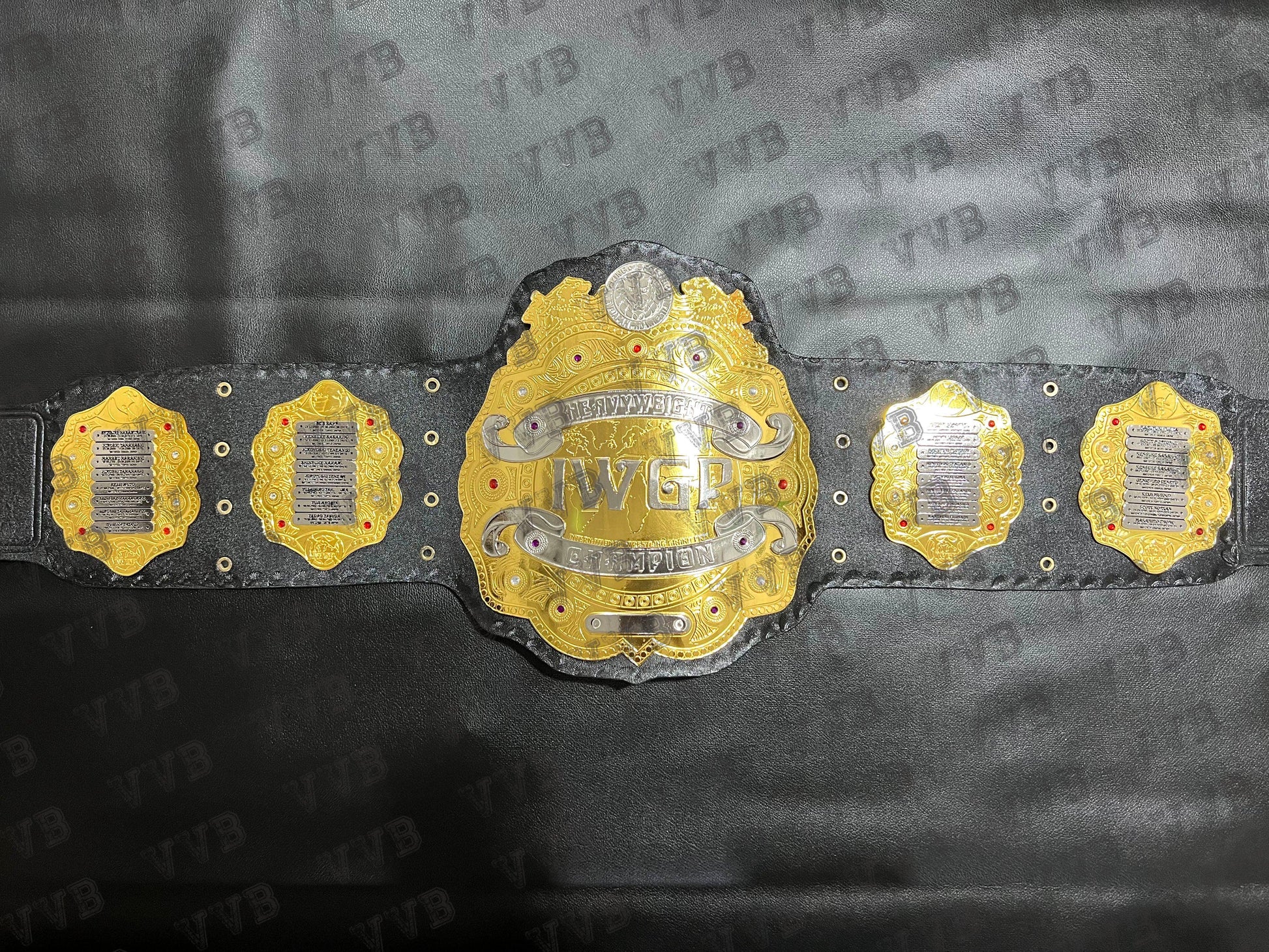 IWGP World Heavyweight Wrestling Championship Tittle Belt V2 Replica 2mm Brass Victory Vault Belts