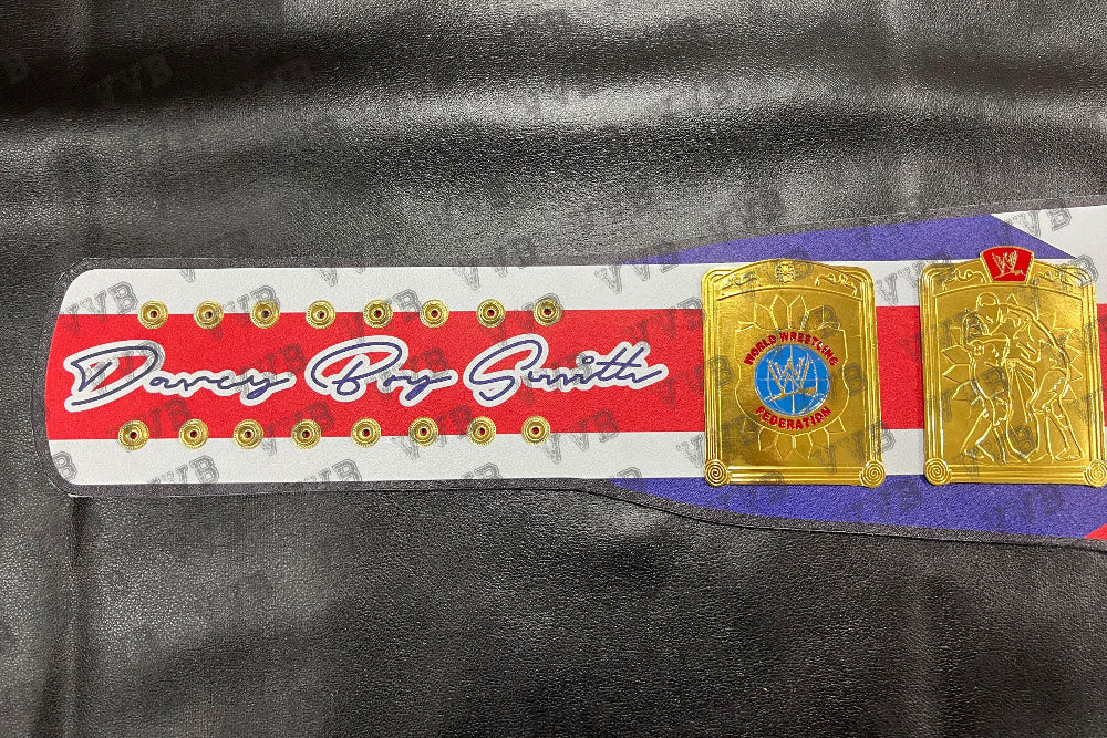 Custom European Bulldog Wrestling Championship Title Belt