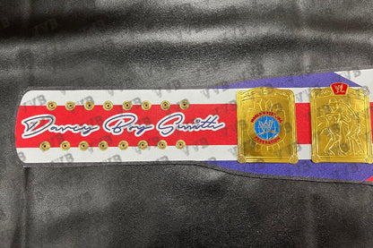 Custom European Bulldog Wrestling Championship Title Belt