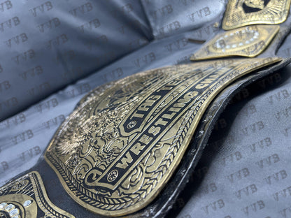 World Tag Team Wrestling Championship Leather Belt 4MM Adult Size Brass