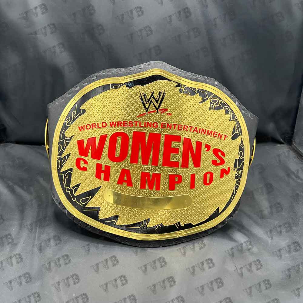 New World Wrestling Women's Champion Leather Title Belt 2MM Brass