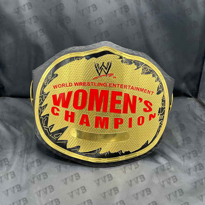 New World Wrestling Women's Champion Leather Title Belt 2MM Brass