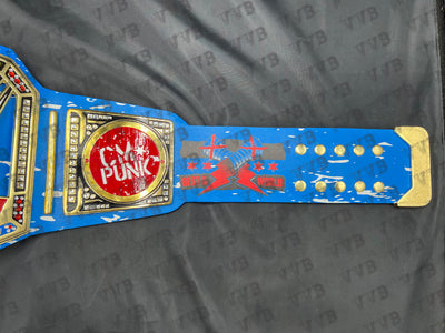 Custom CM Punk World Heavyweight Championship Wrestling Title Belt Diecast 4MM