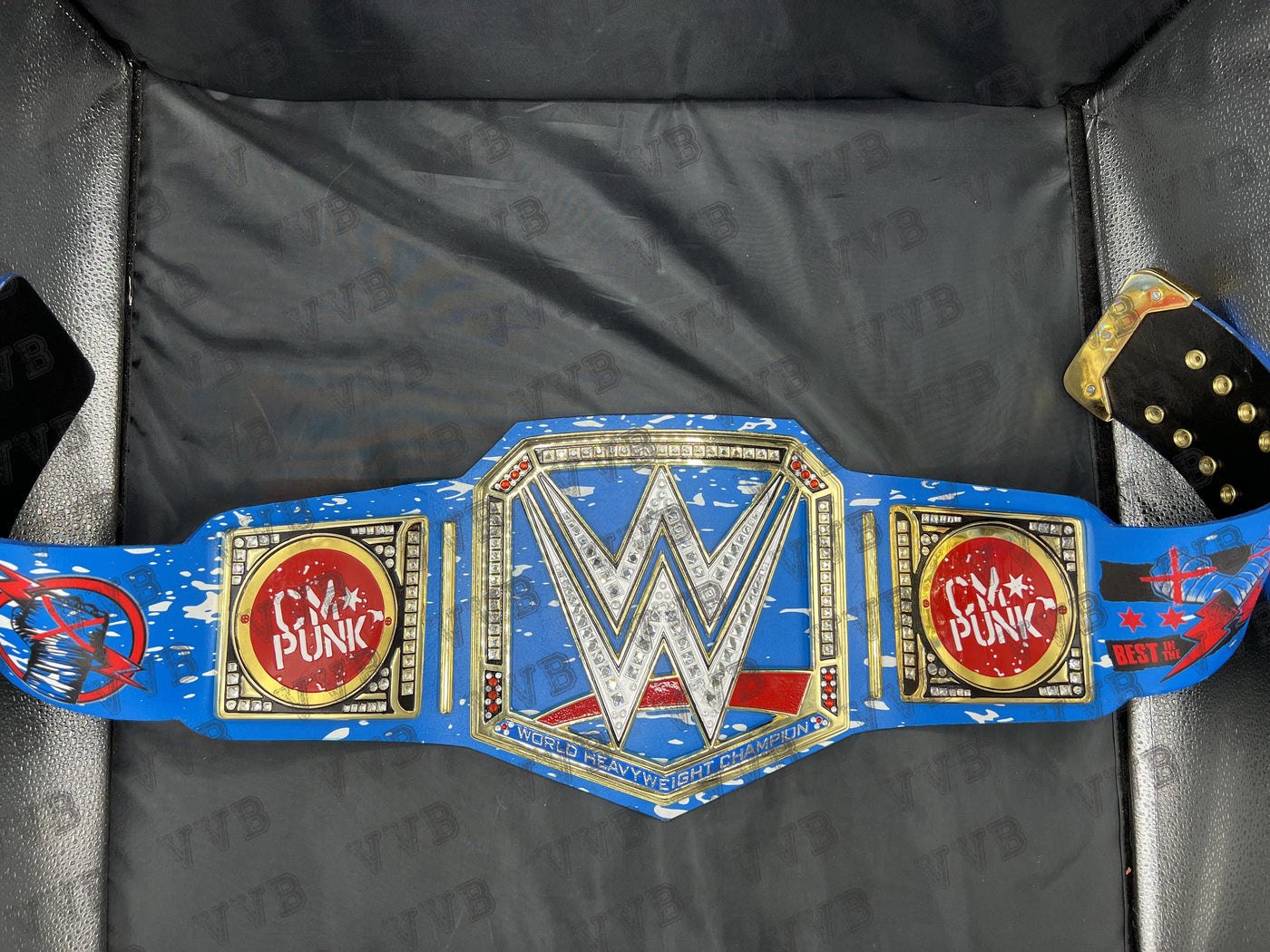 Custom CM Punk World Heavyweight Championship Wrestling Title Belt Diecast 4MM