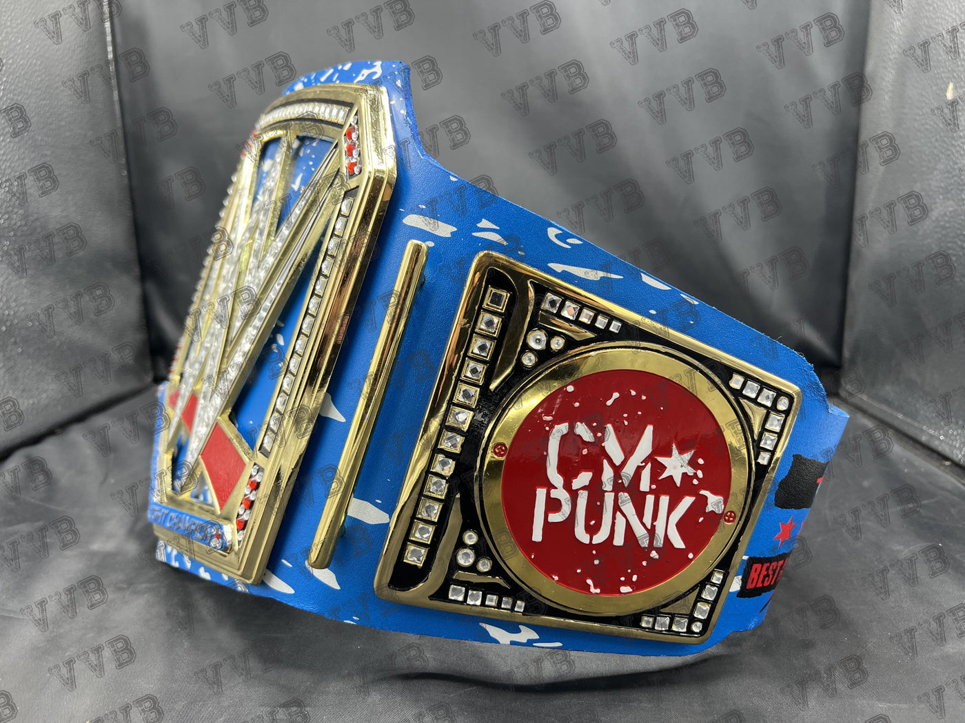 Custom CM Punk World Heavyweight Championship Wrestling Title Belt Diecast 4MM