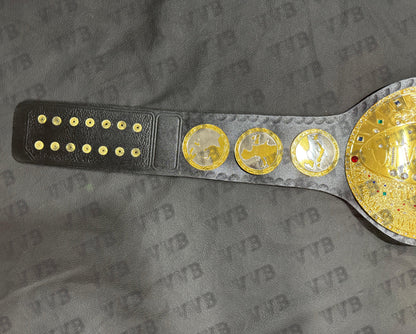 IWGP World Heavyweight Wrestling Championship Replica Title Belt 2MM Brass: Victory Vault Belts