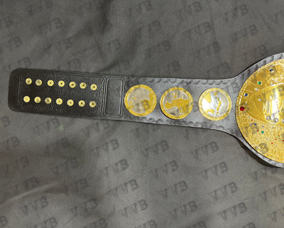 IWGP World Heavyweight Wrestling Championship Replica Title Belt 2MM Brass: