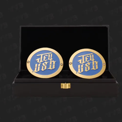 WWE Jey Uso Custom Side Plates with Display Box – Championship Belt Accessories