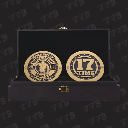 John Cena 17x Championship Replica Side Plate Box Set - Premium Quality