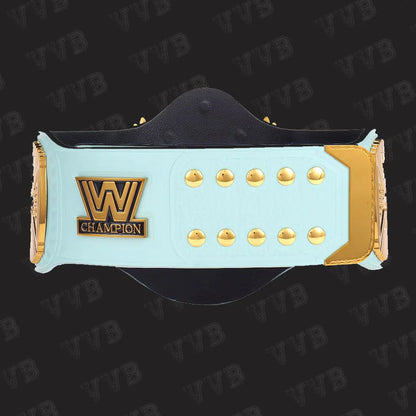 Light Blue WWE Winged Eagle Wrestling Championship Replica Belt –Brass Plates