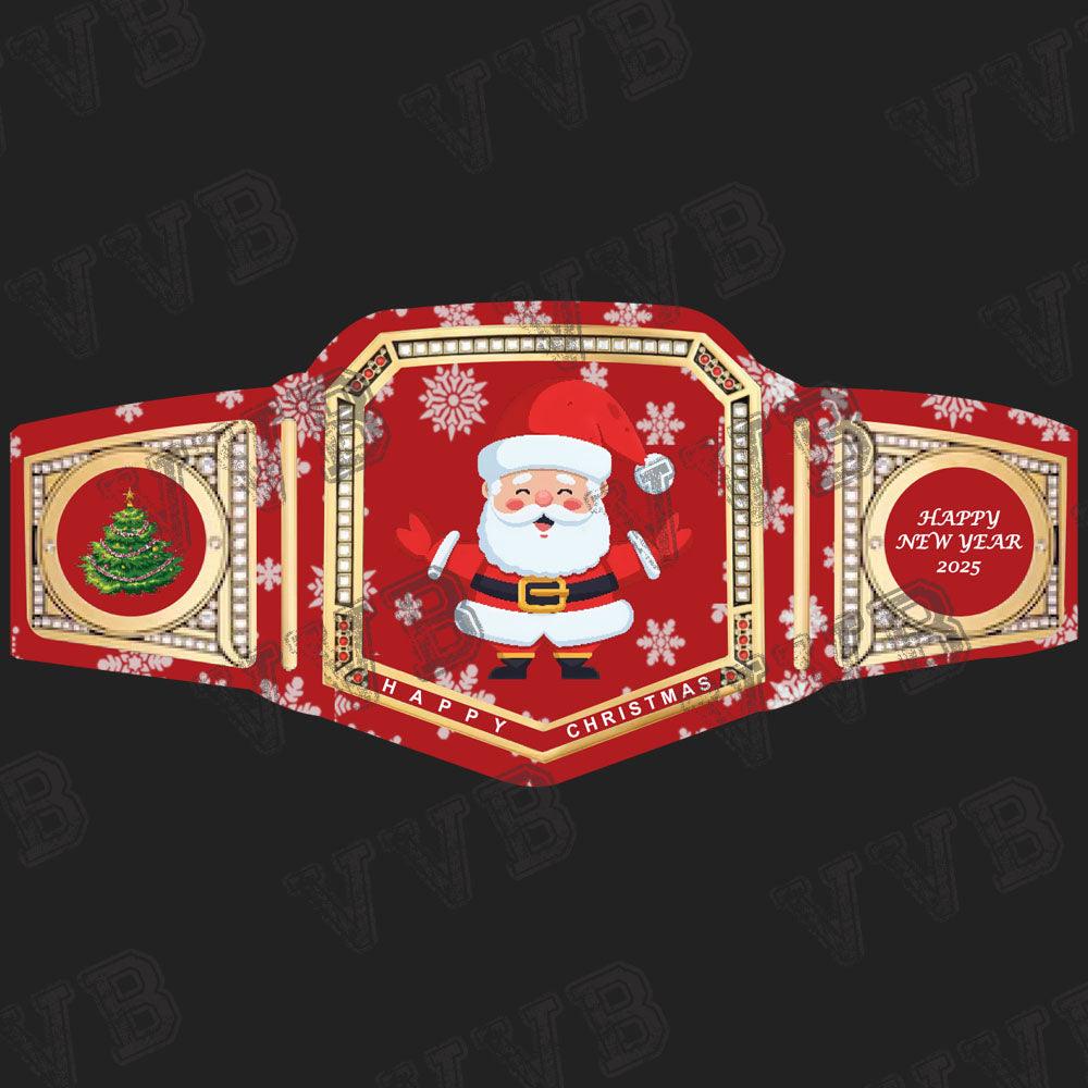 Merry Christmas Santa Championship Belt – Custom 4MM Brass Replica Adult Size