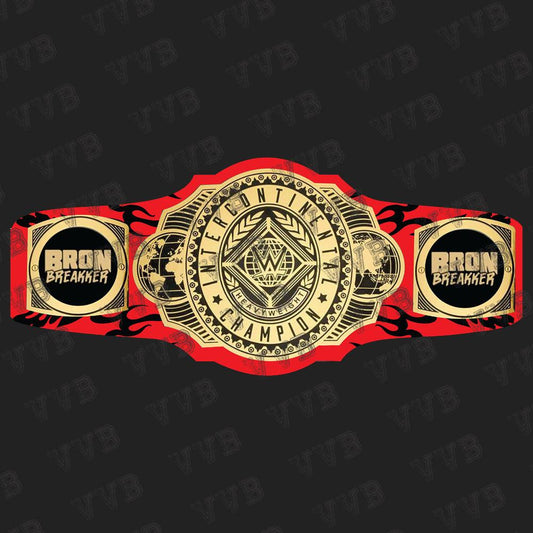 New Custom Bron Breakker Intercontinental Wrestling Championship Belt Replica 2MM Brass