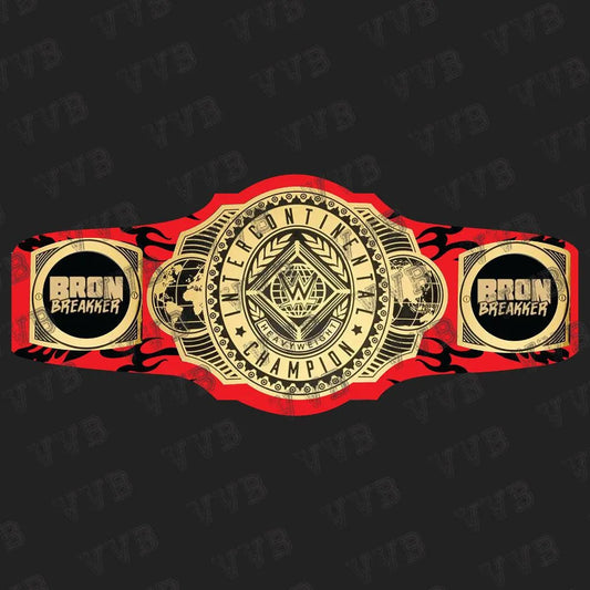 New Custom Bron Breakker Intercontinental Wrestling Championship Belt Replica 2MM Brass