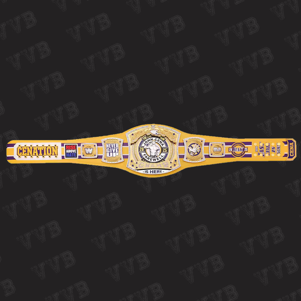 John Cena Farewell WWE 2025 Spinner Replica Belt with Black Strap