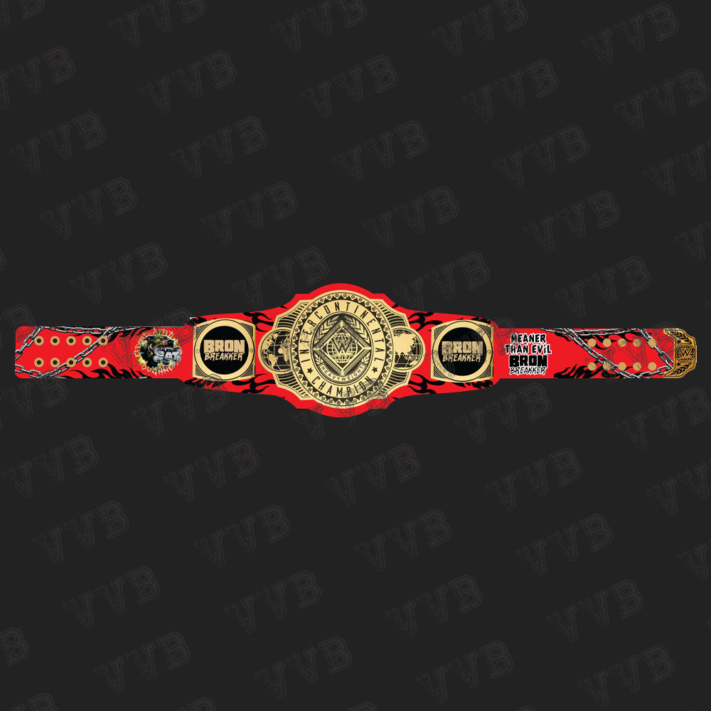 New Custom Bron Breakker Intercontinental Wrestling Championship Belt 2MM Brass