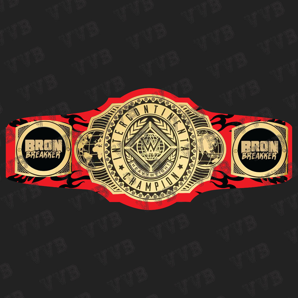 New Custom Bron Breakker Intercontinental Wrestling Championship Belt 2MM Brass