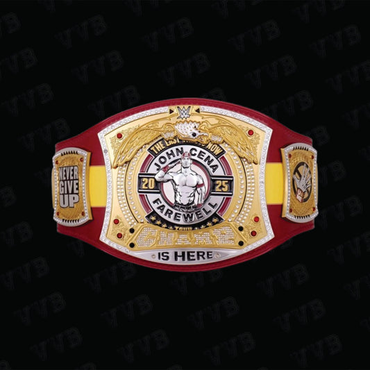 John Cena Farewell Tour 2025 Brussels Spinner Championship Replica Title Belt