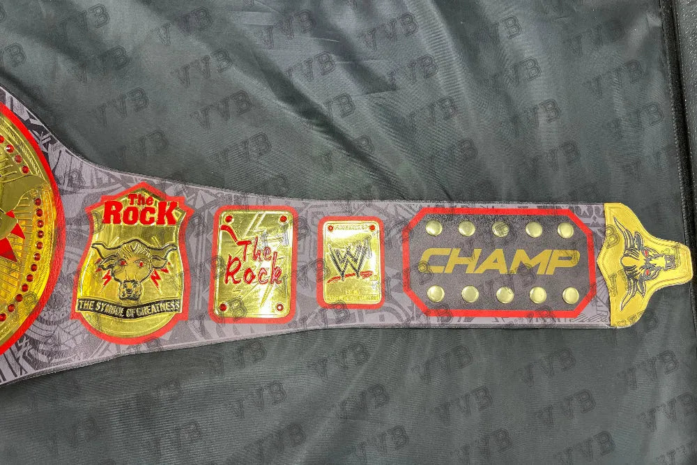 Custom The Rock “Brahma Bull” World Heavyweight Championship Belt – Replica Wrestling Title for Collectors & Fans