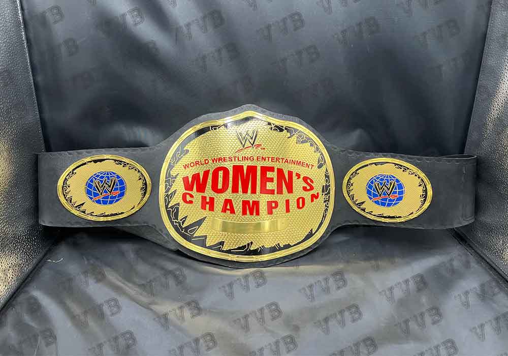 New World Wrestling Women's Champion Leather Title Belt 2MM Brass