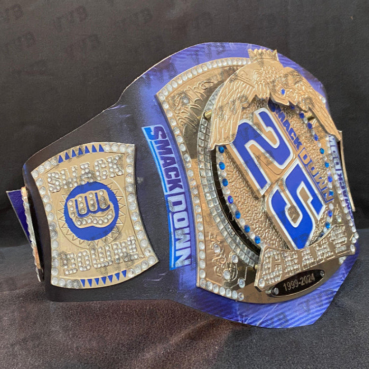 SmackDown 25 Years Limited Edition Spinner Title Belt 2mm Brass Victory Vault Belts