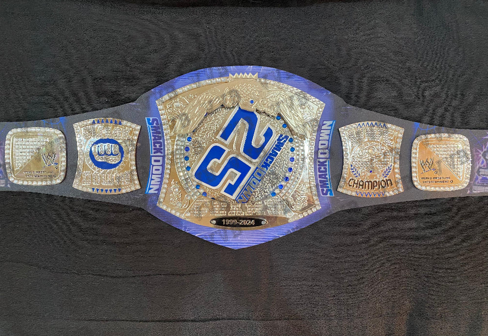 SmackDown 25 Years Limited Edition Spinner Title Belt 2mm Brass Victory Vault Belts