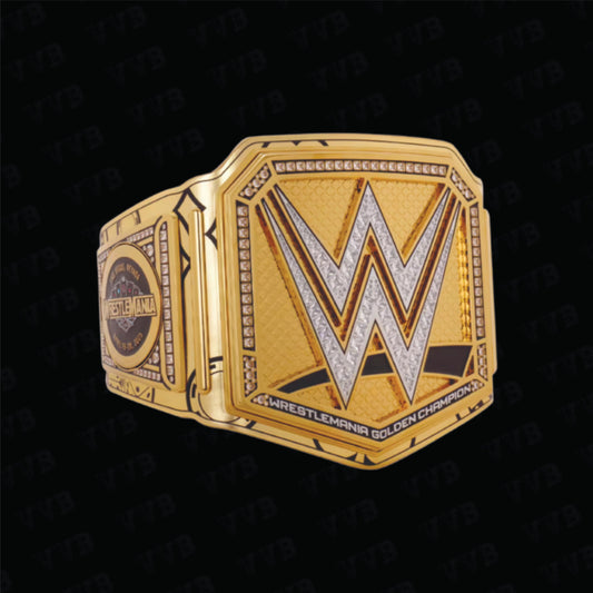WrestleMania 41 Golden Championship Title Belt 6MM Diecast Adult Victory Vault Belts