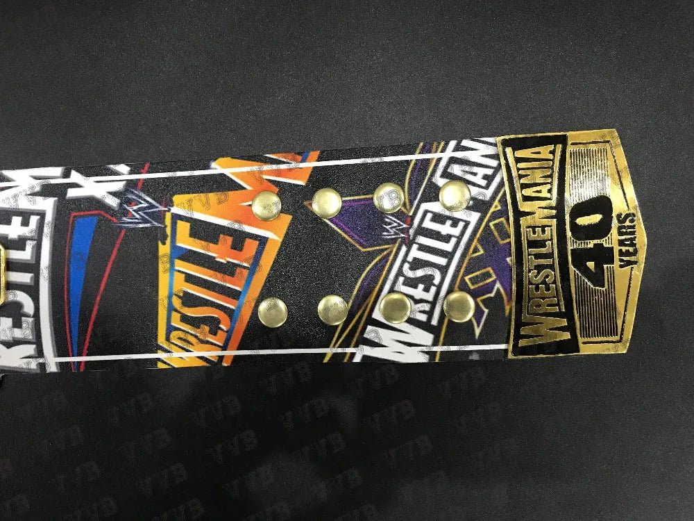 New WrestleMania 40 Spinner Championship Belt – Leather Replica Wrestling Title