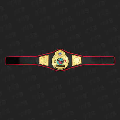 World Championship Title Belt – Pro Boxing Champion Belt with Gold Detailing
