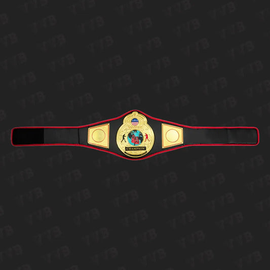 World Championship Title Belt – Pro Boxing Champion Belt with Gold Detailing