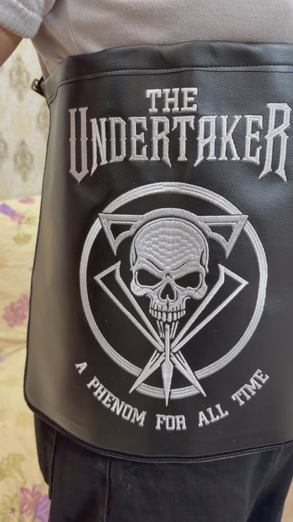 The Undertaker Inspired Embroidered Side Bag with Championship Medal – Wrestling Fan Accessory