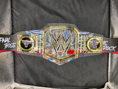 Custom The Rock Final Boss Signature Series Championship Belt Replica showcasing detailed craftsmanship and premium materials.