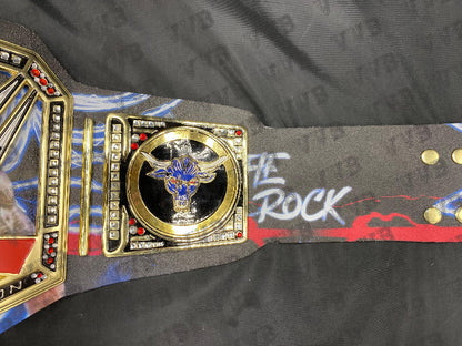 Custom The Rock Final Boss Signature Series Championship Belt Replica showcasing detailed craftsmanship and premium materials.