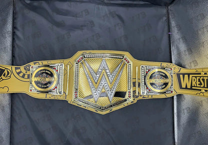 WWE World Heavyweight & WrestleMania 41 Golden Championship Replica Belts - Pack of 2